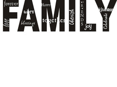 Family Collage of Words